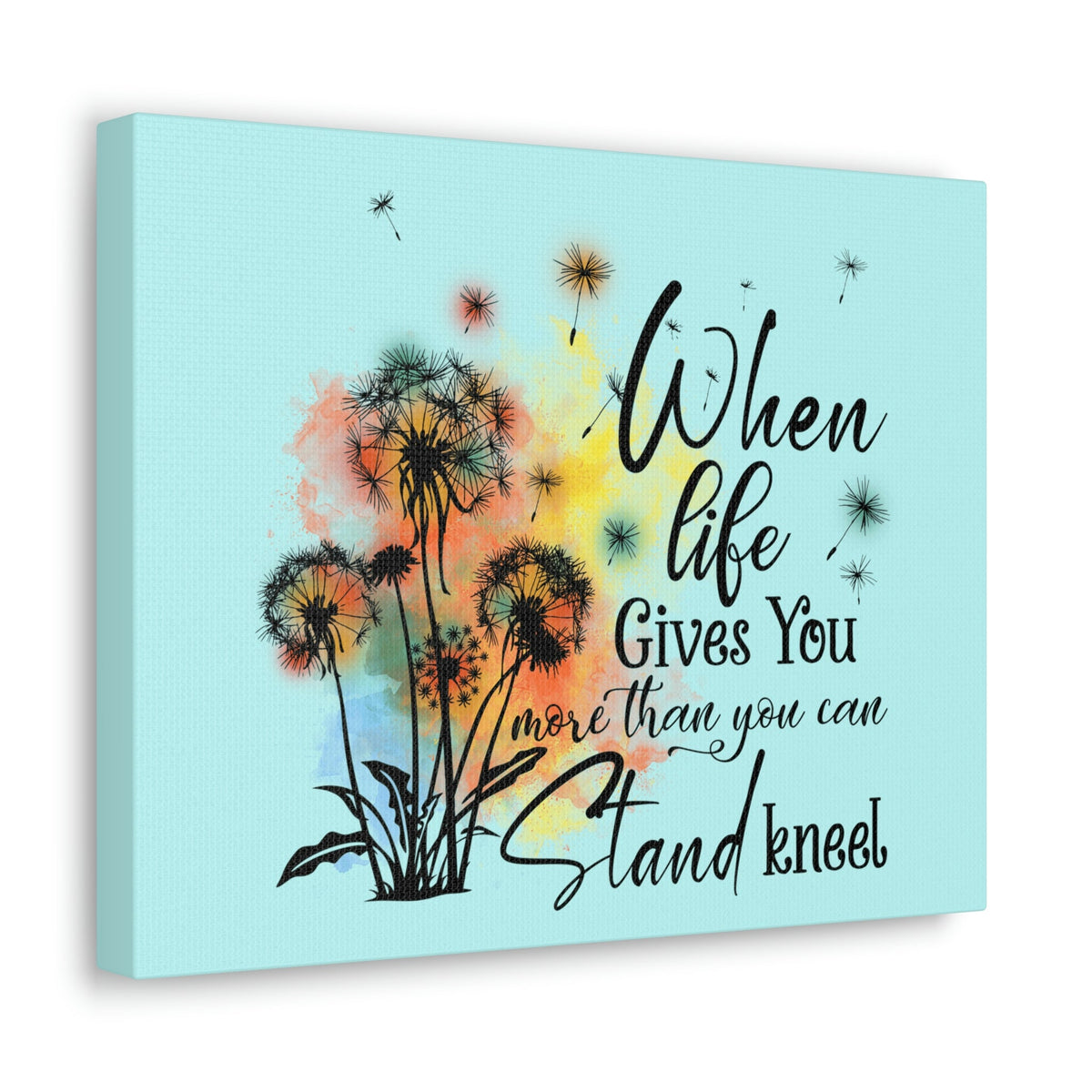 Scripture Walls Gives You More Light Romans 14:11 Blue Flowers Christian Wall Art Bible Verse Print Ready to Hang Unframed-Express Your Love Gifts