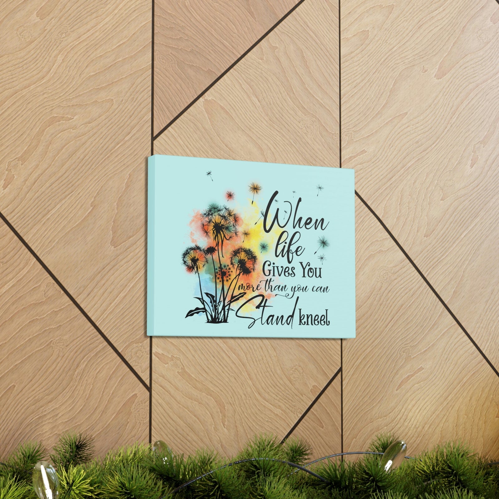 Scripture Walls Gives You More Light Romans 14:11 Blue Flowers Christian Wall Art Bible Verse Print Ready to Hang Unframed-Express Your Love Gifts