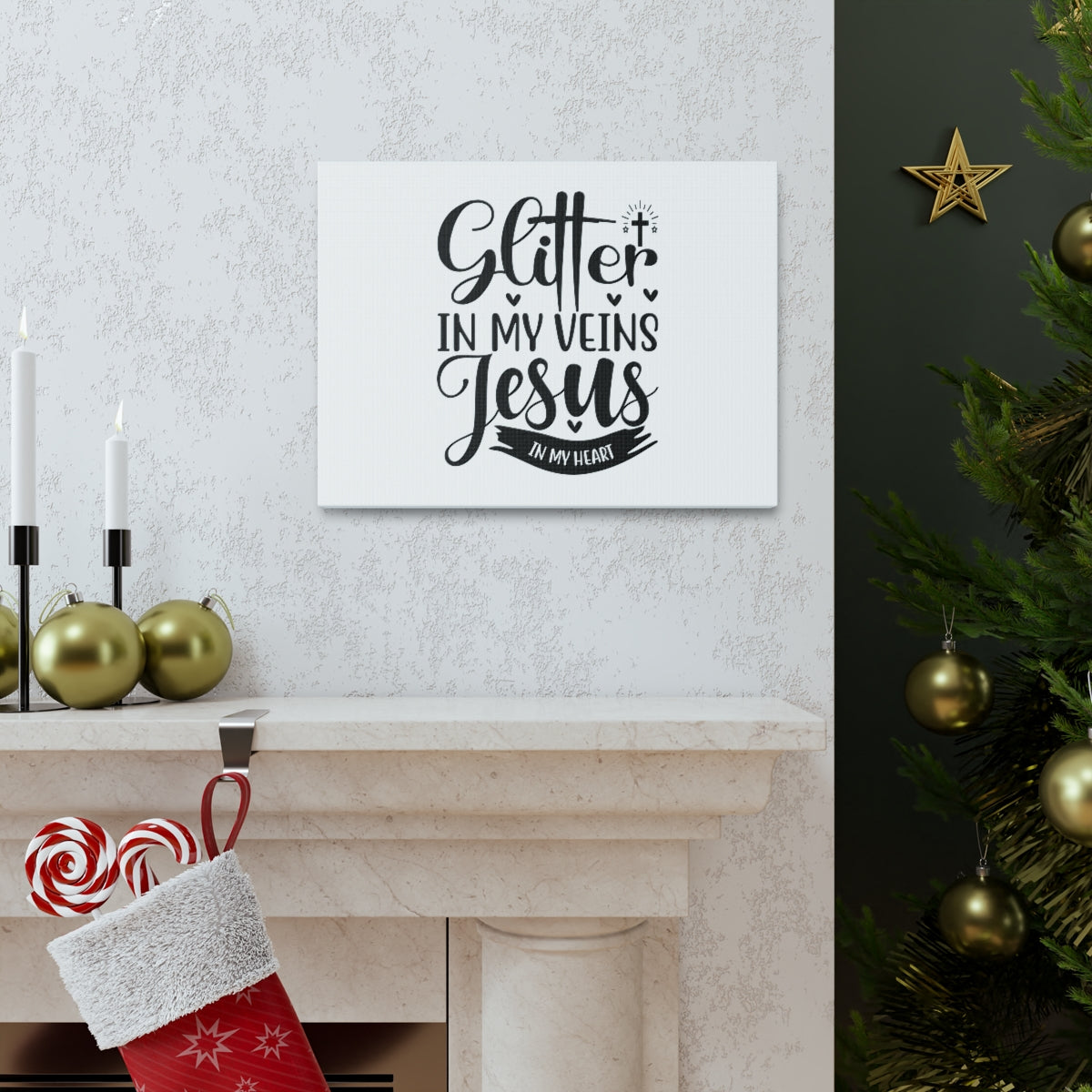 Scripture Walls Glitter In My Veins Ephesians 3:17 Christian Wall Art Bible Verse Print Ready to Hang Unframed-Express Your Love Gifts