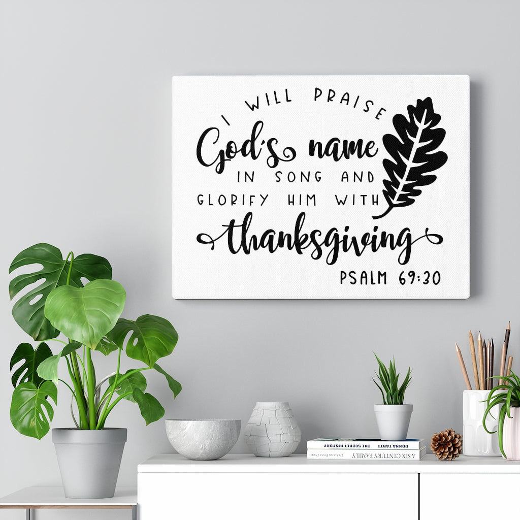 Scripture Walls Glorify Him Psalm 69:20 Bible Verse Canvas Christian Wall Art Ready to Hang Unframed-Express Your Love Gifts