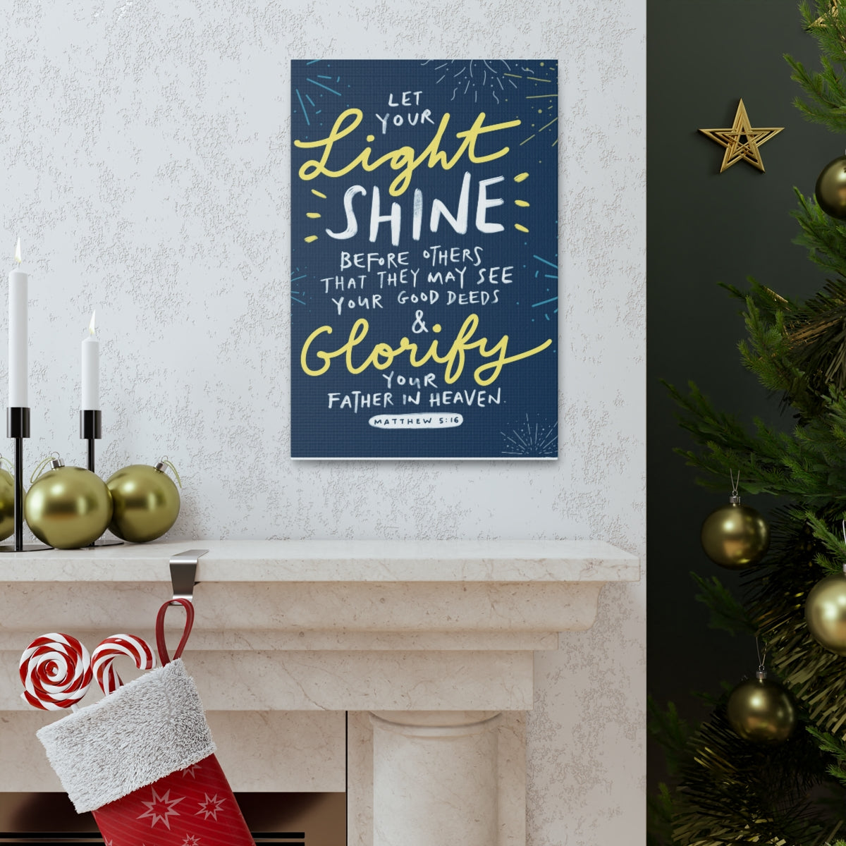 Scripture Walls Glorify Your Father In Heaven Matthew 5:16 Christian Wall Art Bible Verse Print Ready to Hang Unframed-Express Your Love Gifts