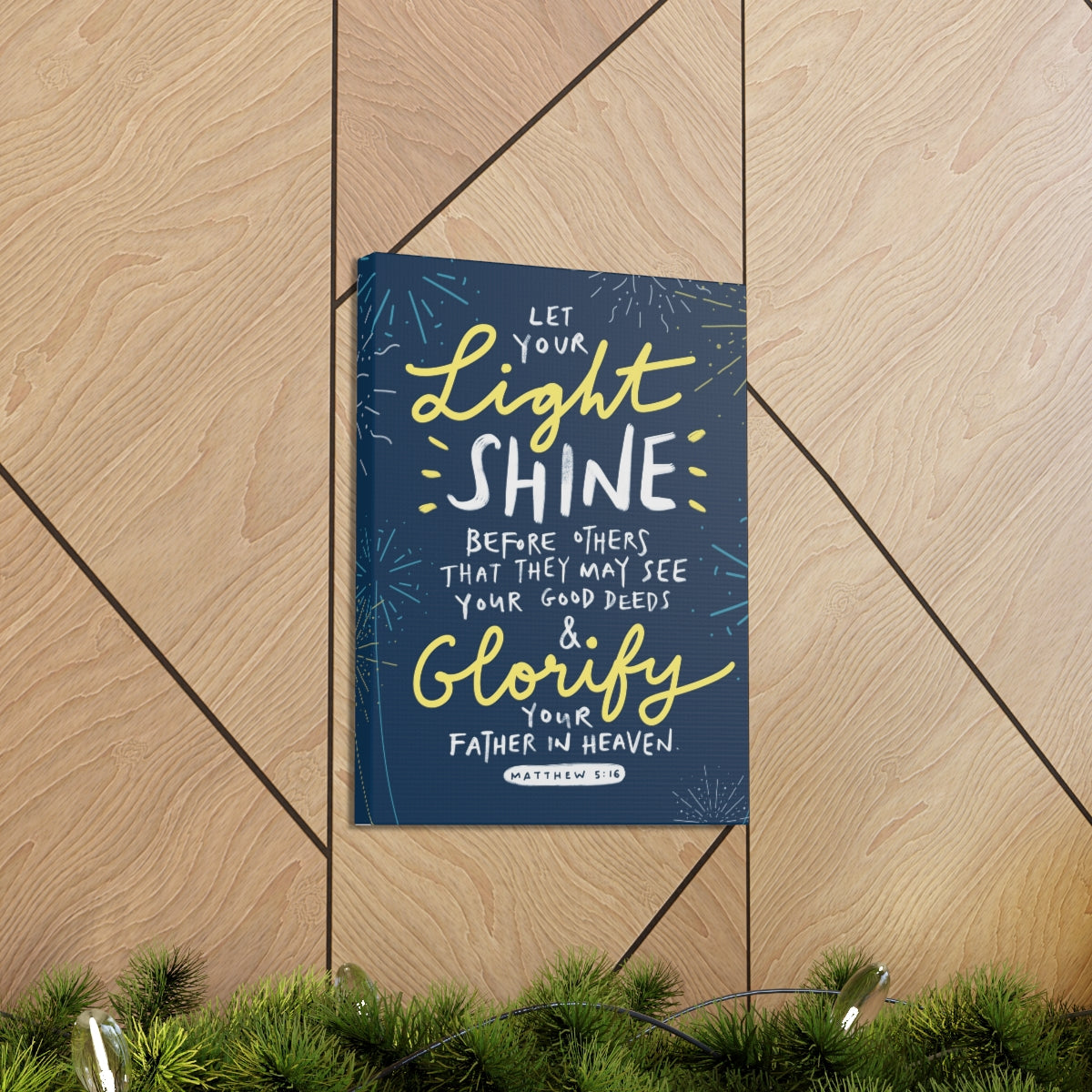 Scripture Walls Glorify Your Father In Heaven Matthew 5:16 Christian Wall Art Bible Verse Print Ready to Hang Unframed-Express Your Love Gifts