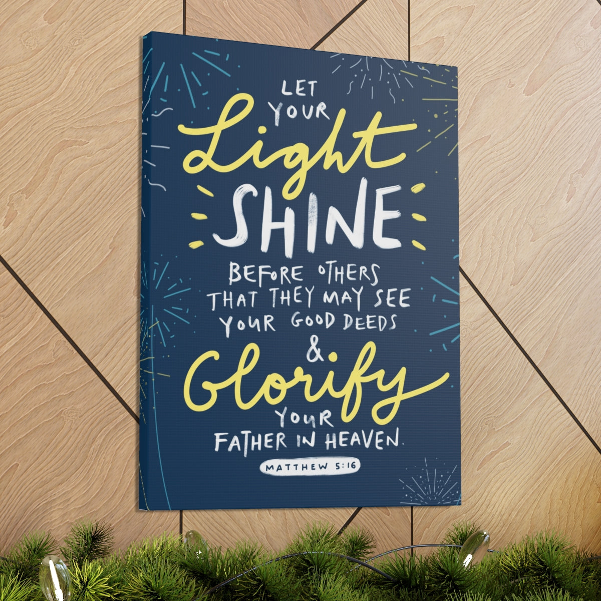 Scripture Walls Glorify Your Father In Heaven Matthew 5:16 Christian Wall Art Bible Verse Print Ready to Hang Unframed-Express Your Love Gifts