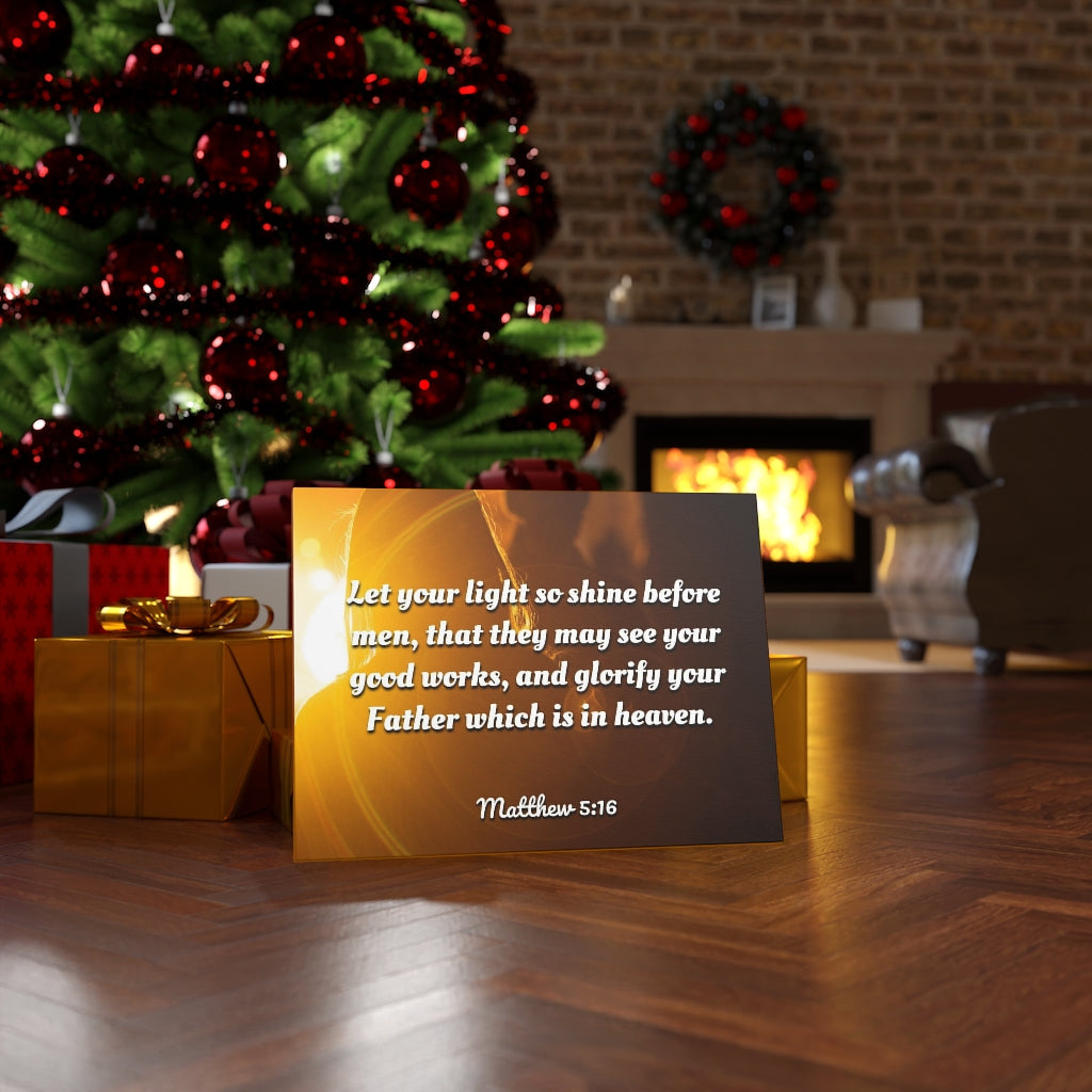 Scripture Walls Glorify Your Father Matthew 5:16 Bible Verse Canvas Christian Wall Art Ready to Hang Unframed-Express Your Love Gifts