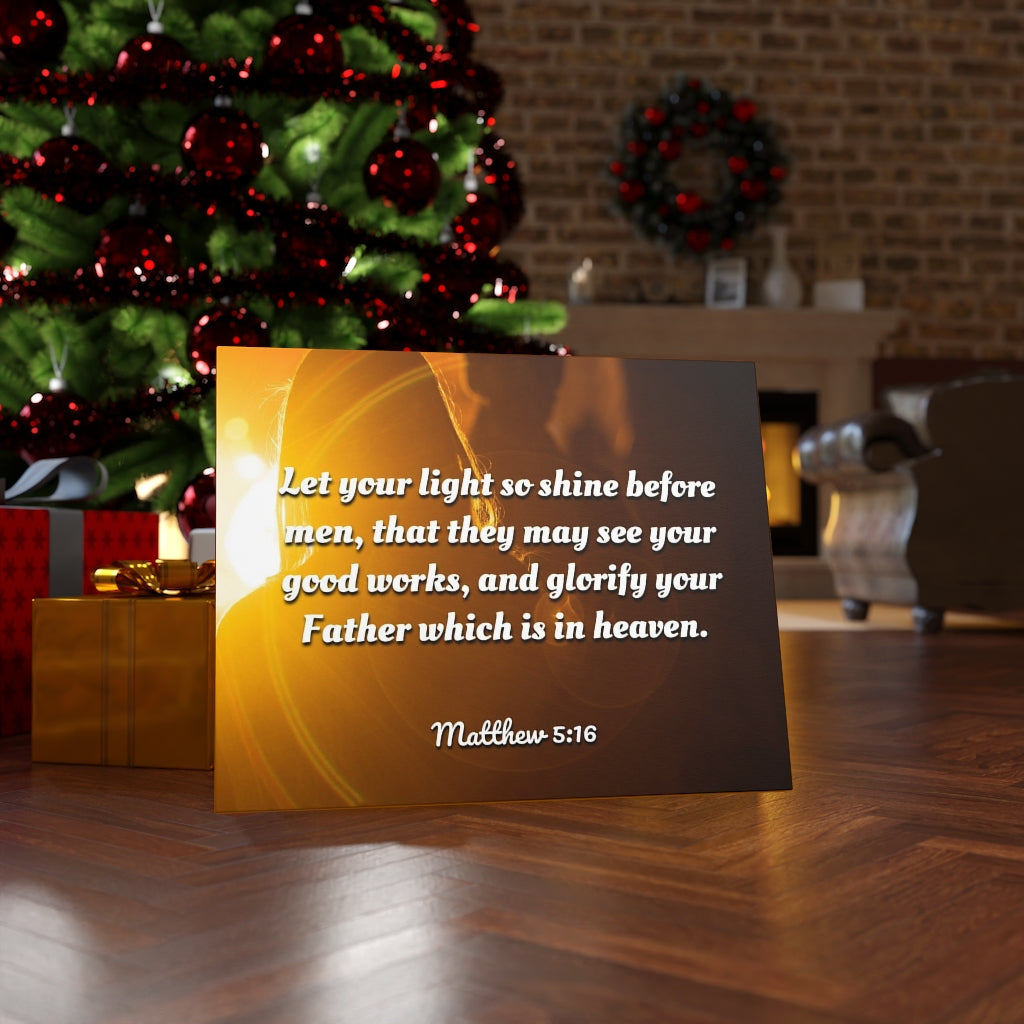 Scripture Walls Glorify Your Father Matthew 5:16 Bible Verse Canvas Christian Wall Art Ready to Hang Unframed-Express Your Love Gifts