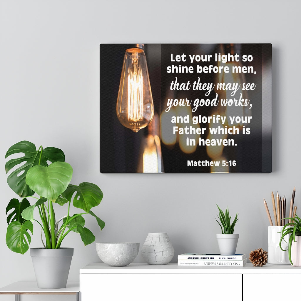 Scripture Walls Glorify Your Father Matthew 5:16 Christian Home Decor Bible Art Unframed-Express Your Love Gifts