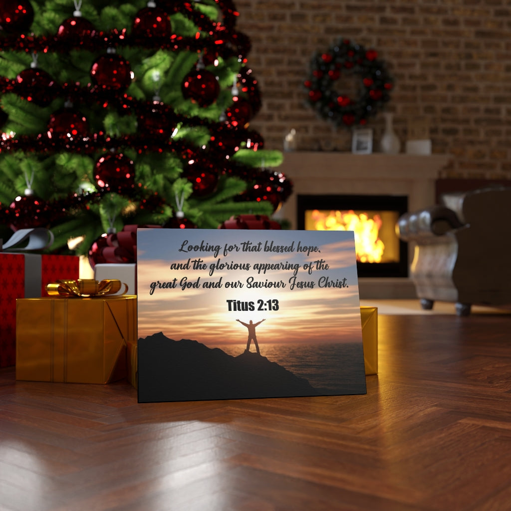 Scripture Walls Glorious Appearing Titus 2:13 Bible Verse Canvas Christian Wall Art Ready to Hang Unframed-Express Your Love Gifts
