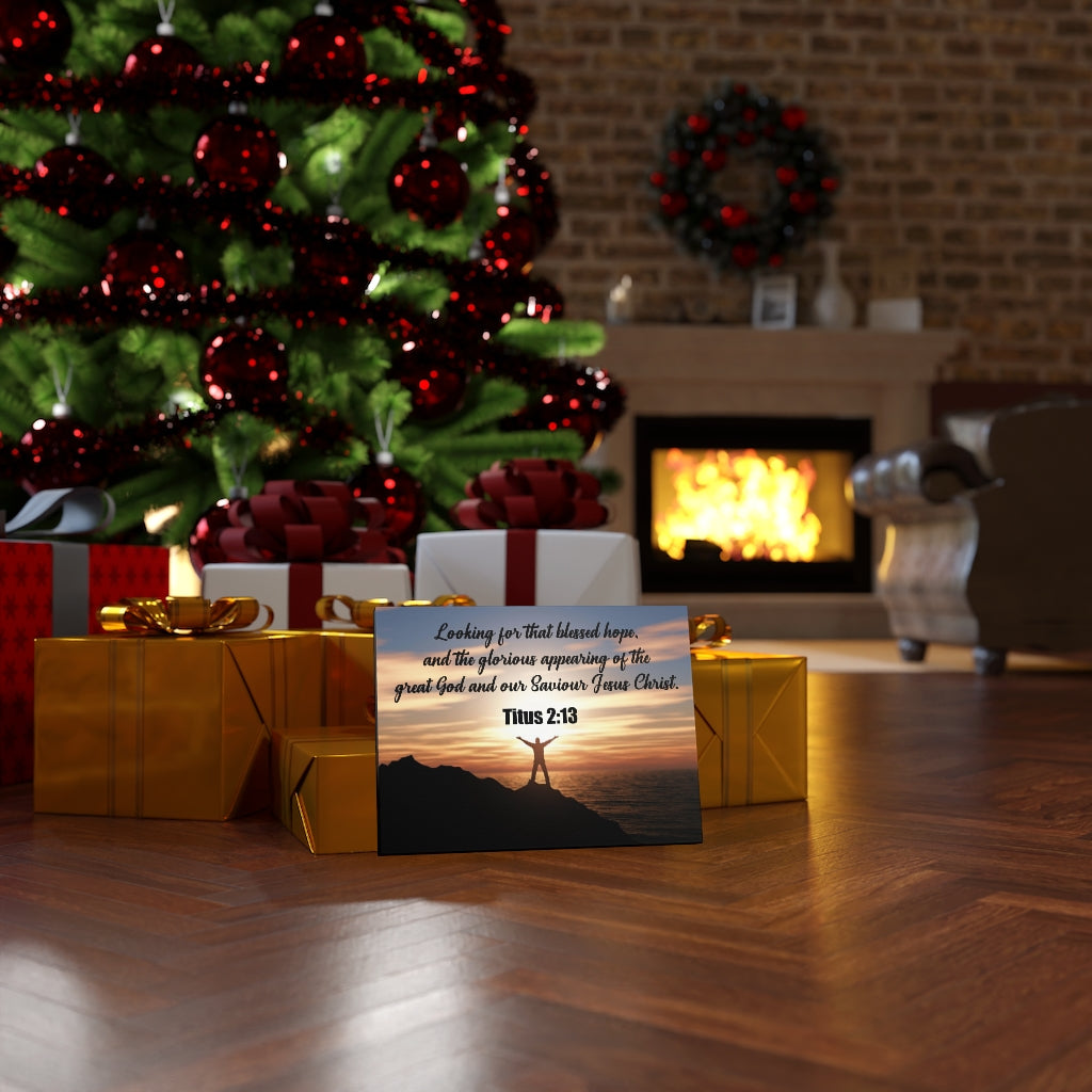 Scripture Walls Glorious Appearing Titus 2:13 Bible Verse Canvas Christian Wall Art Ready to Hang Unframed-Express Your Love Gifts