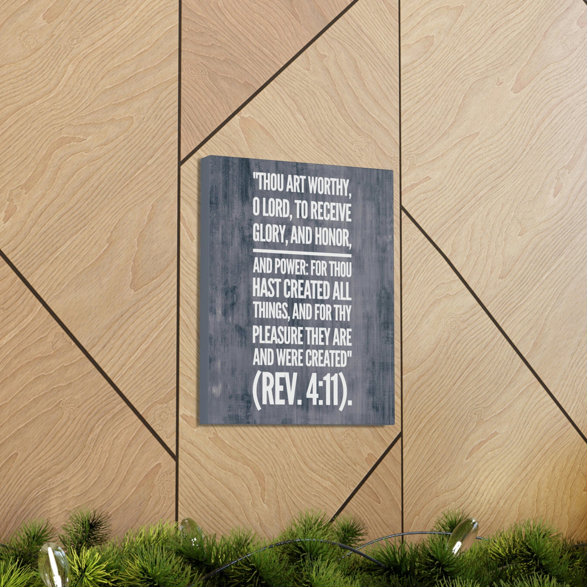 Scripture Walls Glory And Honor Revelation 4:11 Bible Verse Canvas Christian Wall Art Bible Verse Print Ready To Hang Unframed-Express Your Love Gifts