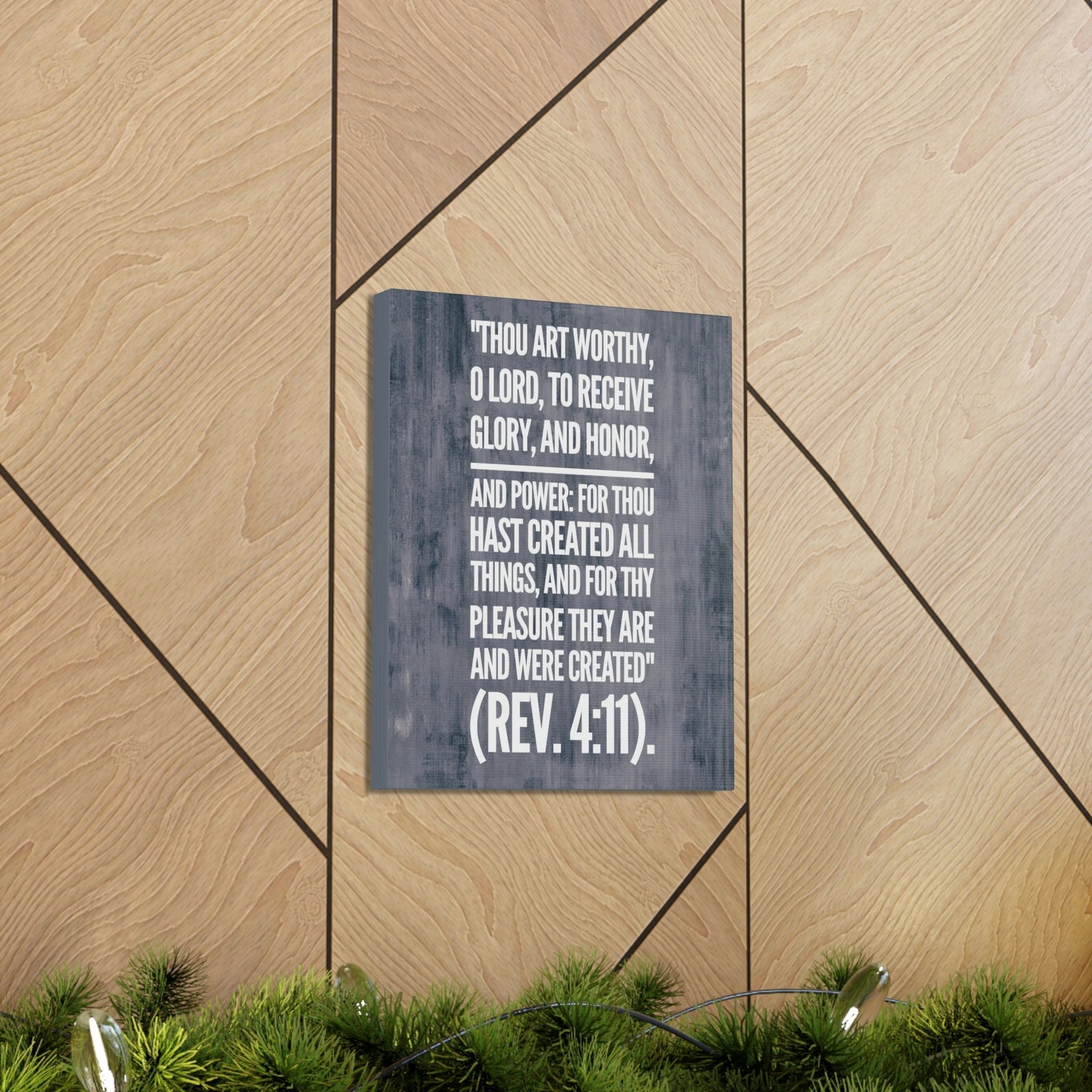 Scripture Walls Glory And Honor Revelation 4:11 Bible Verse Canvas Christian Wall Art Bible Verse Print Ready To Hang Unframed-Express Your Love Gifts