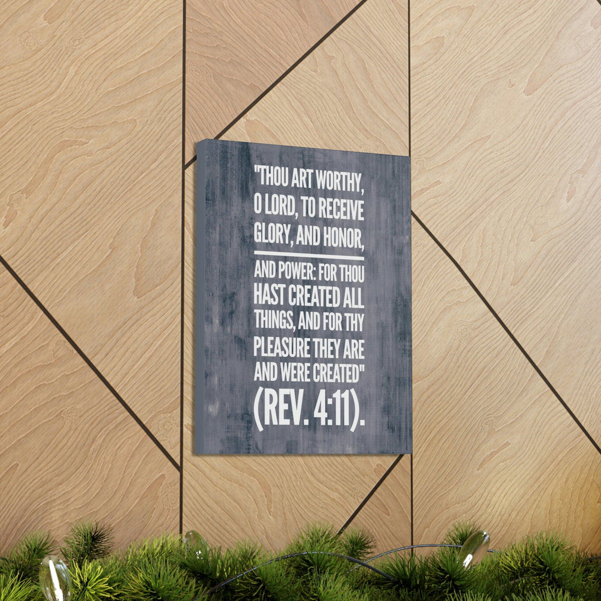 Scripture Walls Glory And Honor Revelation 4:11 Bible Verse Canvas Christian Wall Art Bible Verse Print Ready To Hang Unframed-Express Your Love Gifts