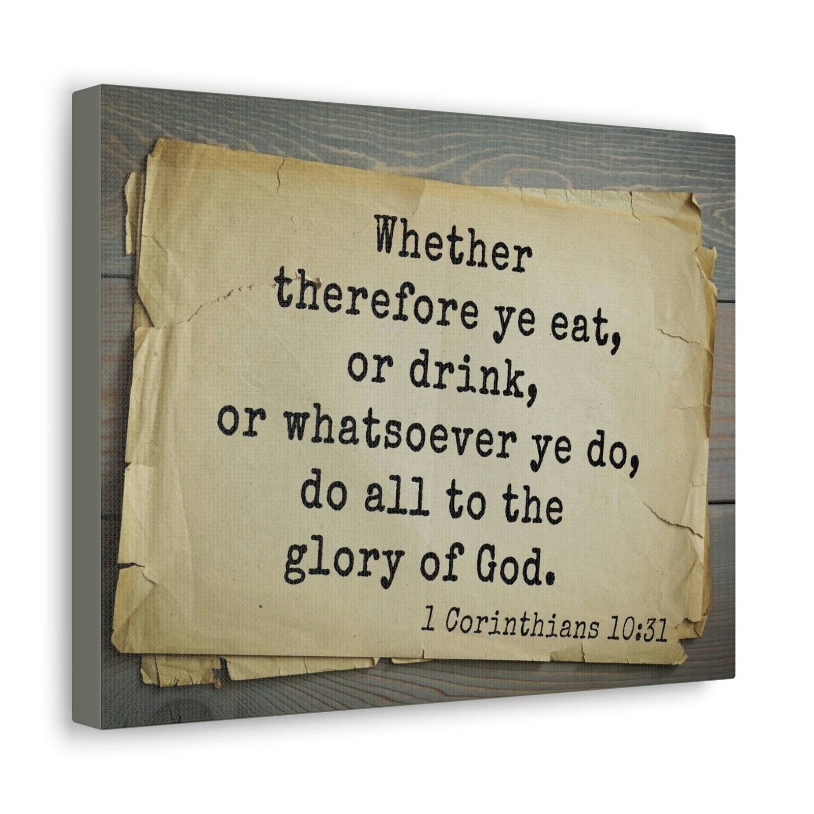 Scripture Walls Glory Of God 1 Corinthians 10:31 Bible Verse Canvas Christian Wall Art Bible Verse Print Ready To Hang Unframed-Express Your Love Gifts
