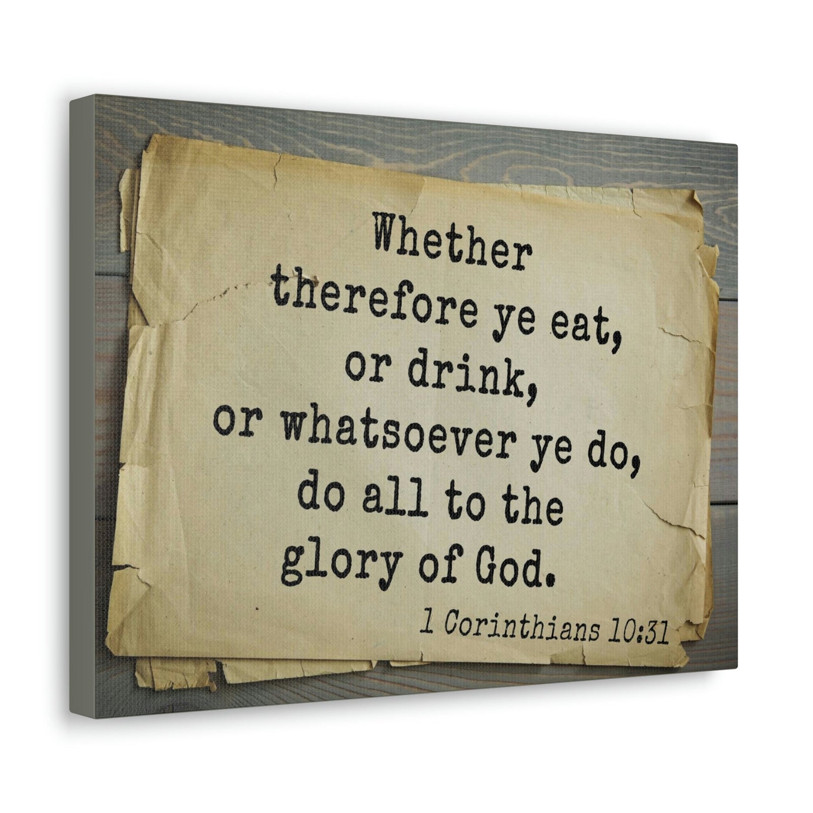 Scripture Walls Glory Of God 1 Corinthians 10:31 Bible Verse Canvas Christian Wall Art Bible Verse Print Ready To Hang Unframed-Express Your Love Gifts