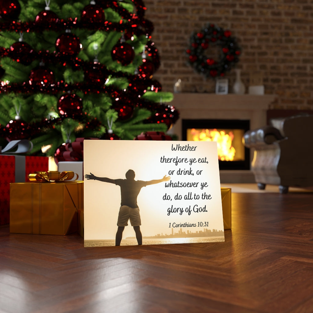 Scripture Walls Glory Of God 1 Corinthians 10:31 Bible Verse Canvas Christian Wall Art Ready to Hang Unframed-Express Your Love Gifts