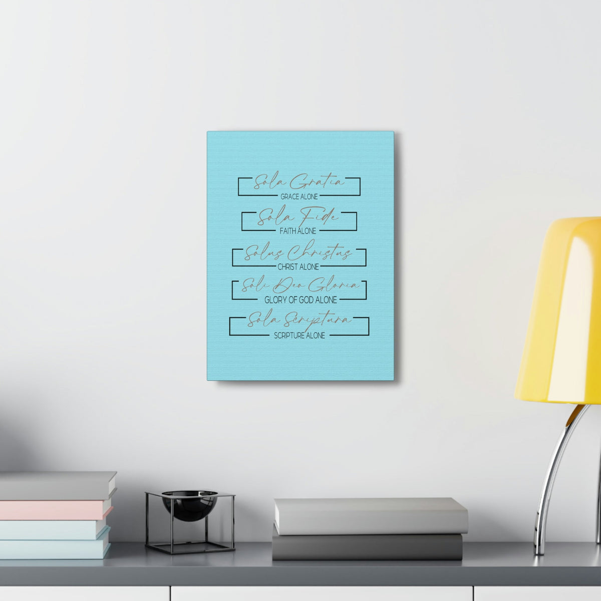 Scripture Walls Glory Of God Alone Hebrews 1:3 Light Blue Bible Verse Canvas Christian Wall Art Ready to Hang Unframed-Express Your Love Gifts