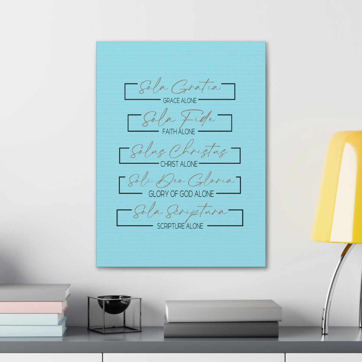 Scripture Walls Glory Of God Alone Hebrews 1:3 Light Blue Bible Verse Canvas Christian Wall Art Ready to Hang Unframed-Express Your Love Gifts