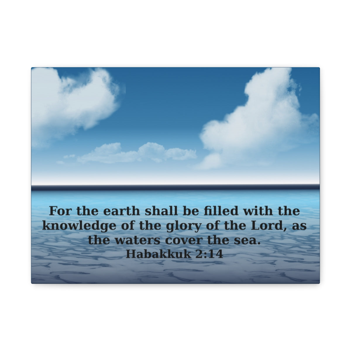 Scripture Walls Glory Of The Lord Habakkuk 2:14 Bible Verse Canvas Christian Wall Art Bible Verse Print Ready To Hang Unframed-Express Your Love Gifts