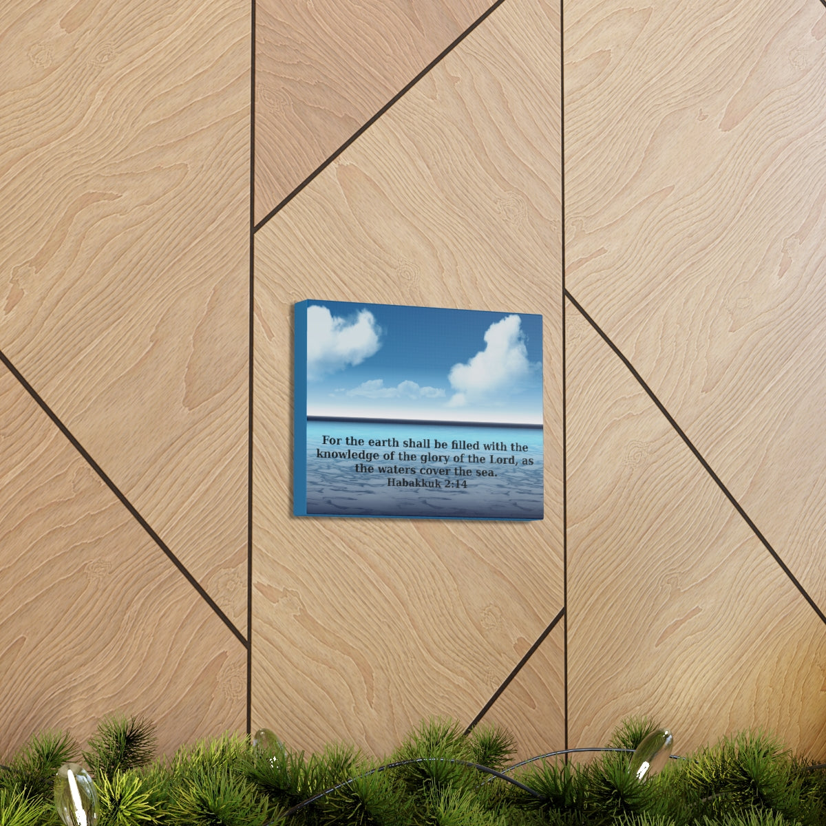 Scripture Walls Glory Of The Lord Habakkuk 2:14 Bible Verse Canvas Christian Wall Art Bible Verse Print Ready To Hang Unframed-Express Your Love Gifts