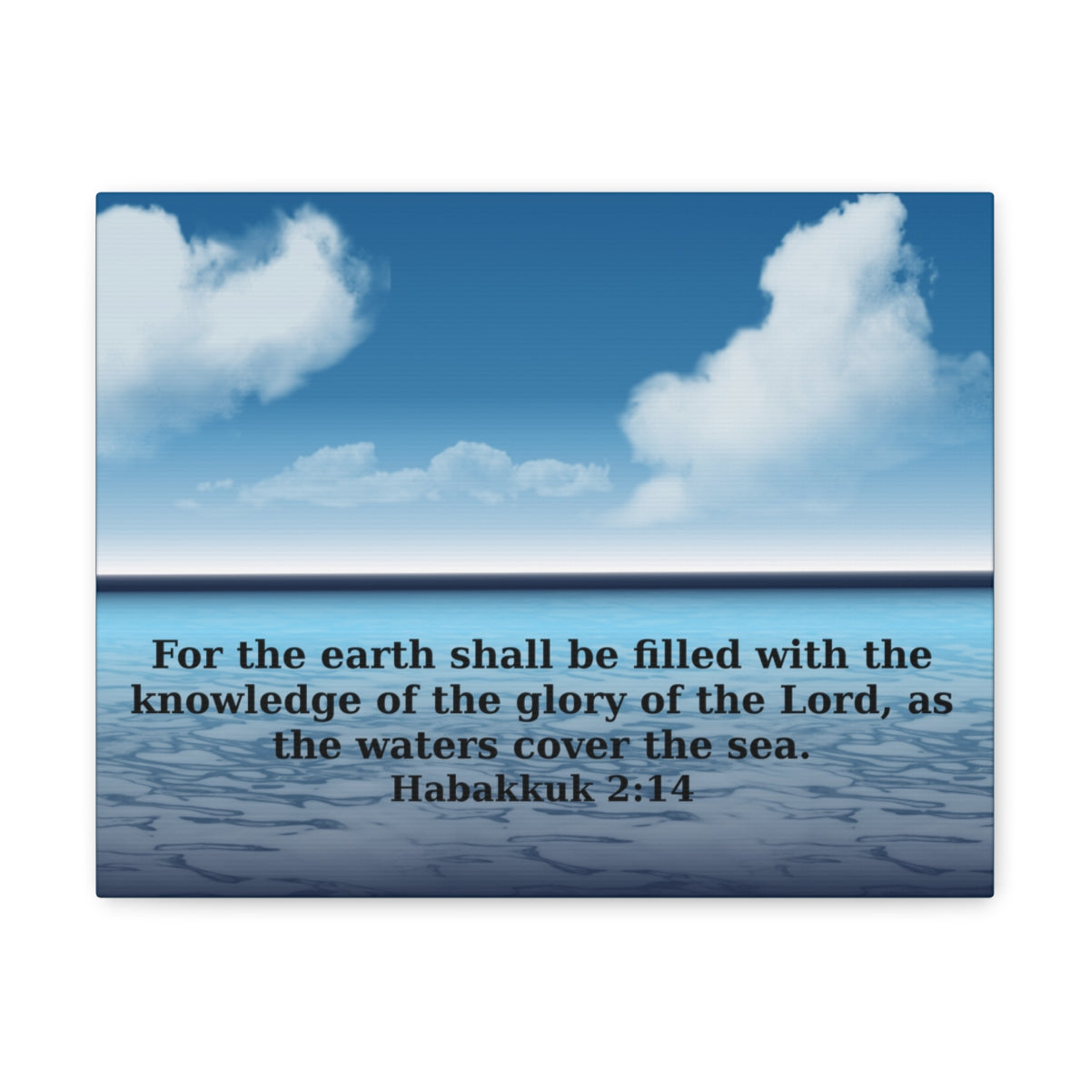 Scripture Walls Glory Of The Lord Habakkuk 2:14 Bible Verse Canvas Christian Wall Art Bible Verse Print Ready To Hang Unframed-Express Your Love Gifts