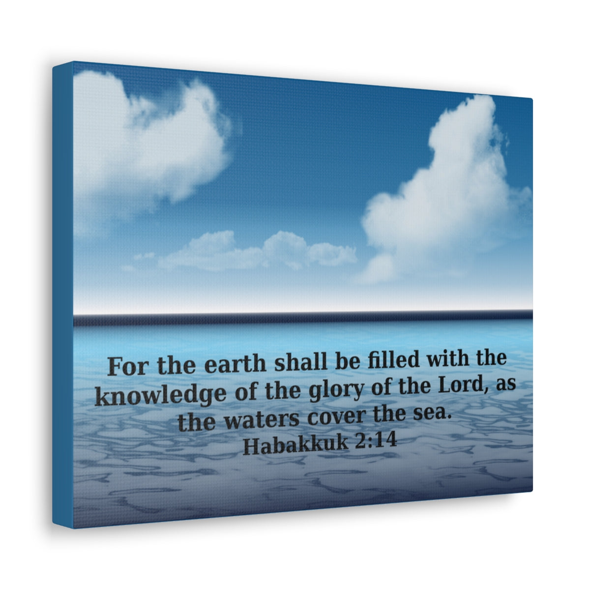 Scripture Walls Glory Of The Lord Habakkuk 2:14 Bible Verse Canvas Christian Wall Art Bible Verse Print Ready To Hang Unframed-Express Your Love Gifts