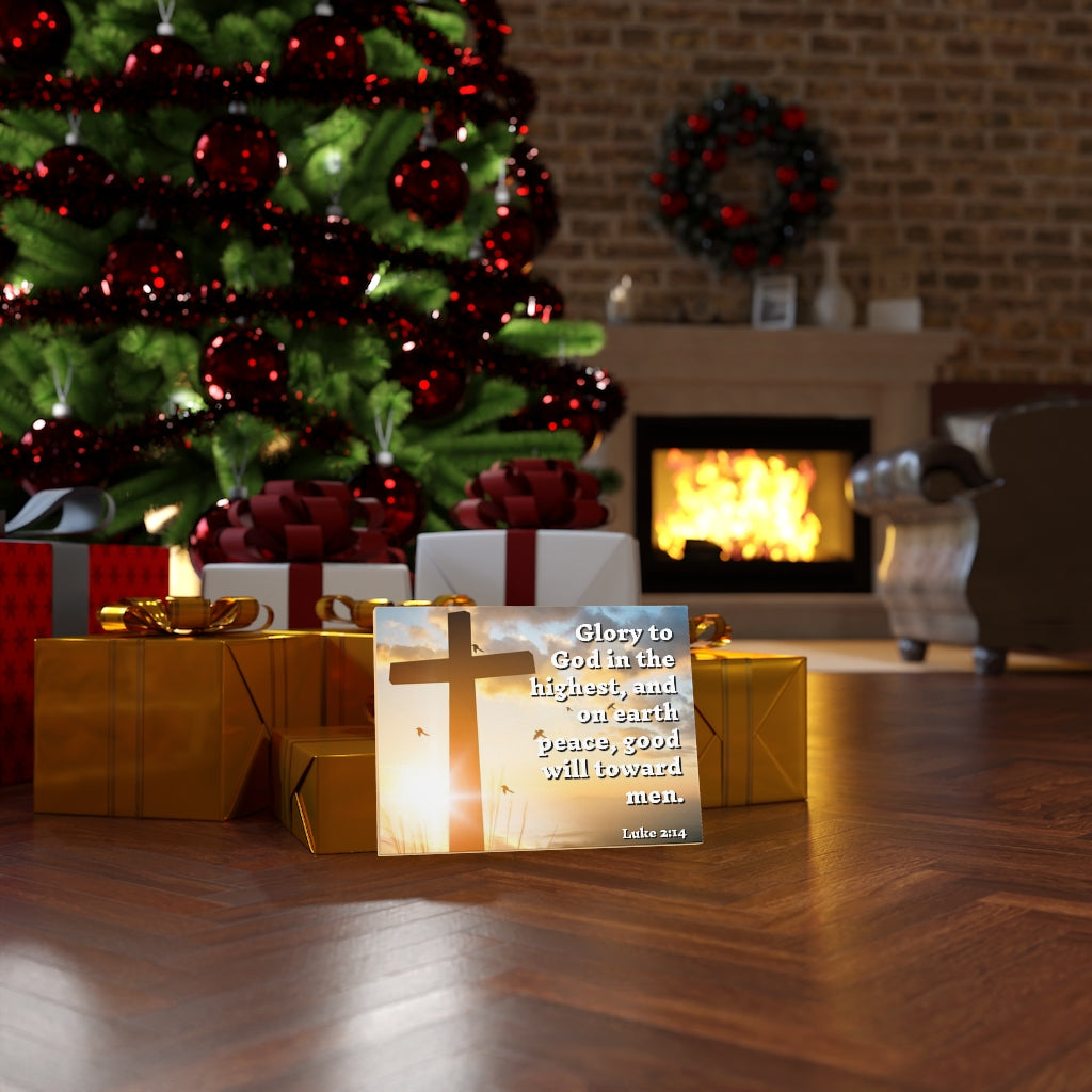 Scripture Walls Glory To God Luke 2:14 Bible Verse Canvas Christian Wall Art Ready to Hang Unframed-Express Your Love Gifts