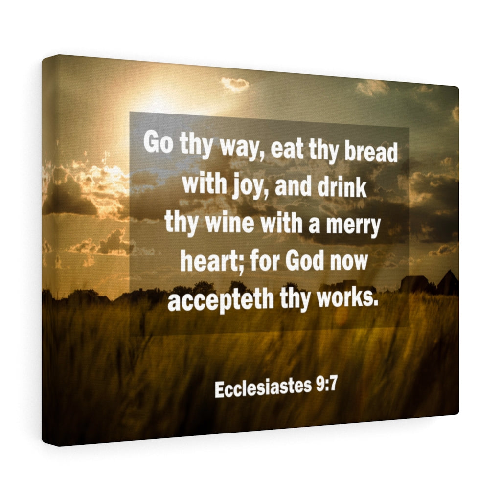 Scripture Walls Go Thy Way Ecclesiastes 9:7 Christian Home Decor Bible Art Unframed-Express Your Love Gifts