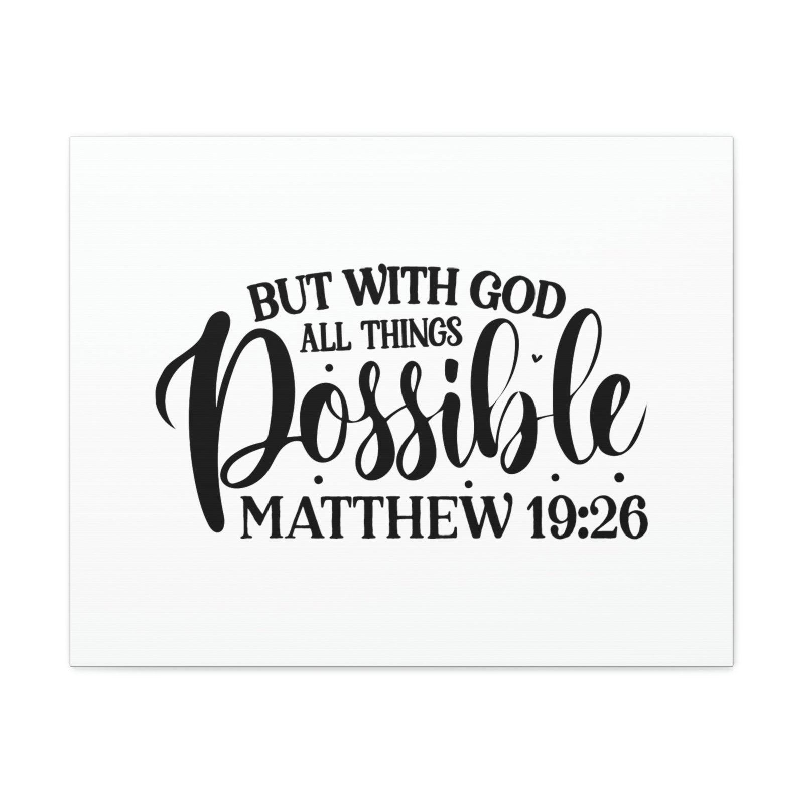 Scripture Walls God All Things Possible Matthew 19:26 Dots Christian Wall Art Bible Verse Print Ready to Hang Unframed-Express Your Love Gifts