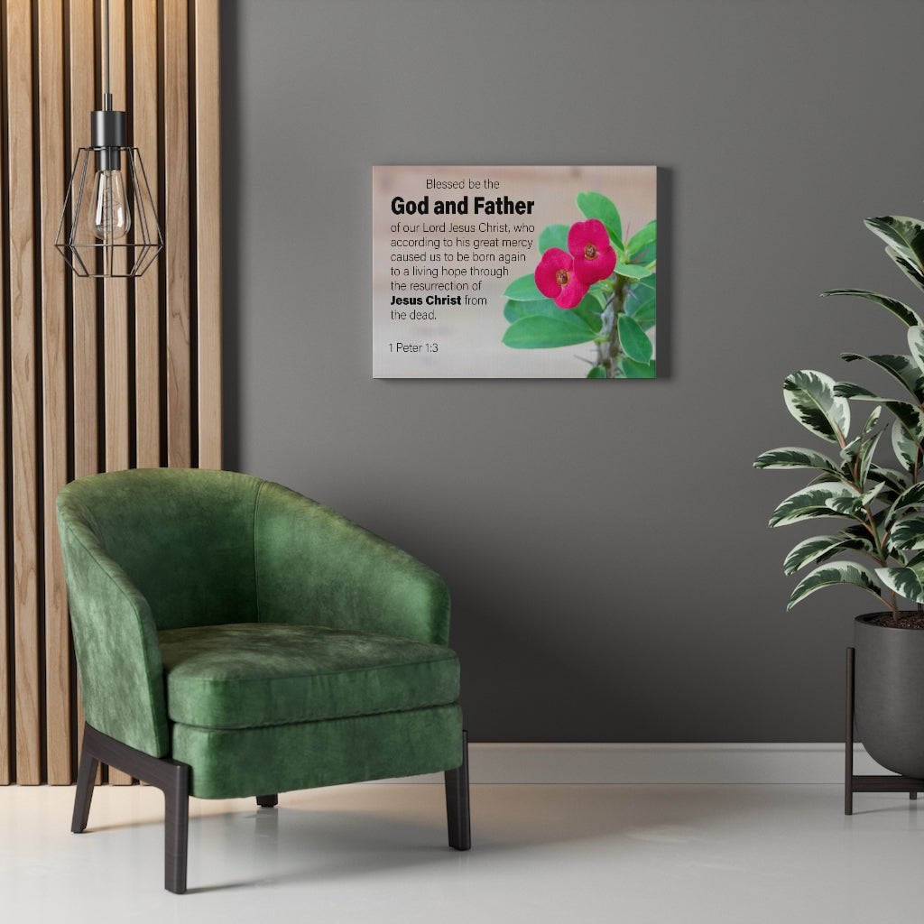 Scripture Walls God and Father 1 Peter 1:3Wall Art Christian Home Decor Unframed-Express Your Love Gifts