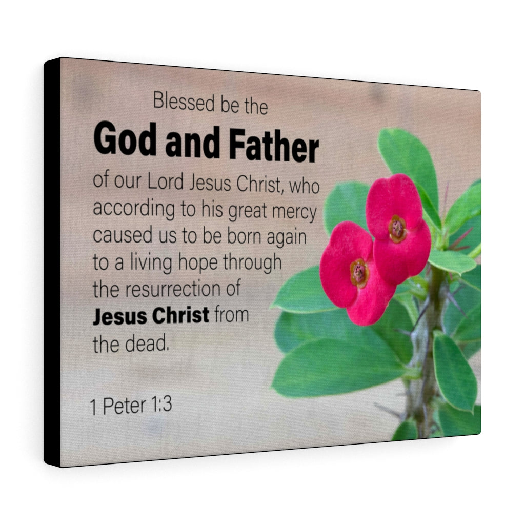 Scripture Walls God and Father 1 Peter 1:3Wall Art Christian Home Decor Unframed-Express Your Love Gifts