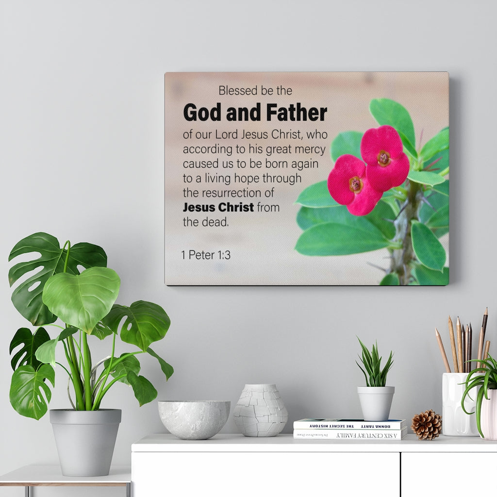 Scripture Walls God and Father 1 Peter 1:3Wall Art Christian Home Decor Unframed-Express Your Love Gifts
