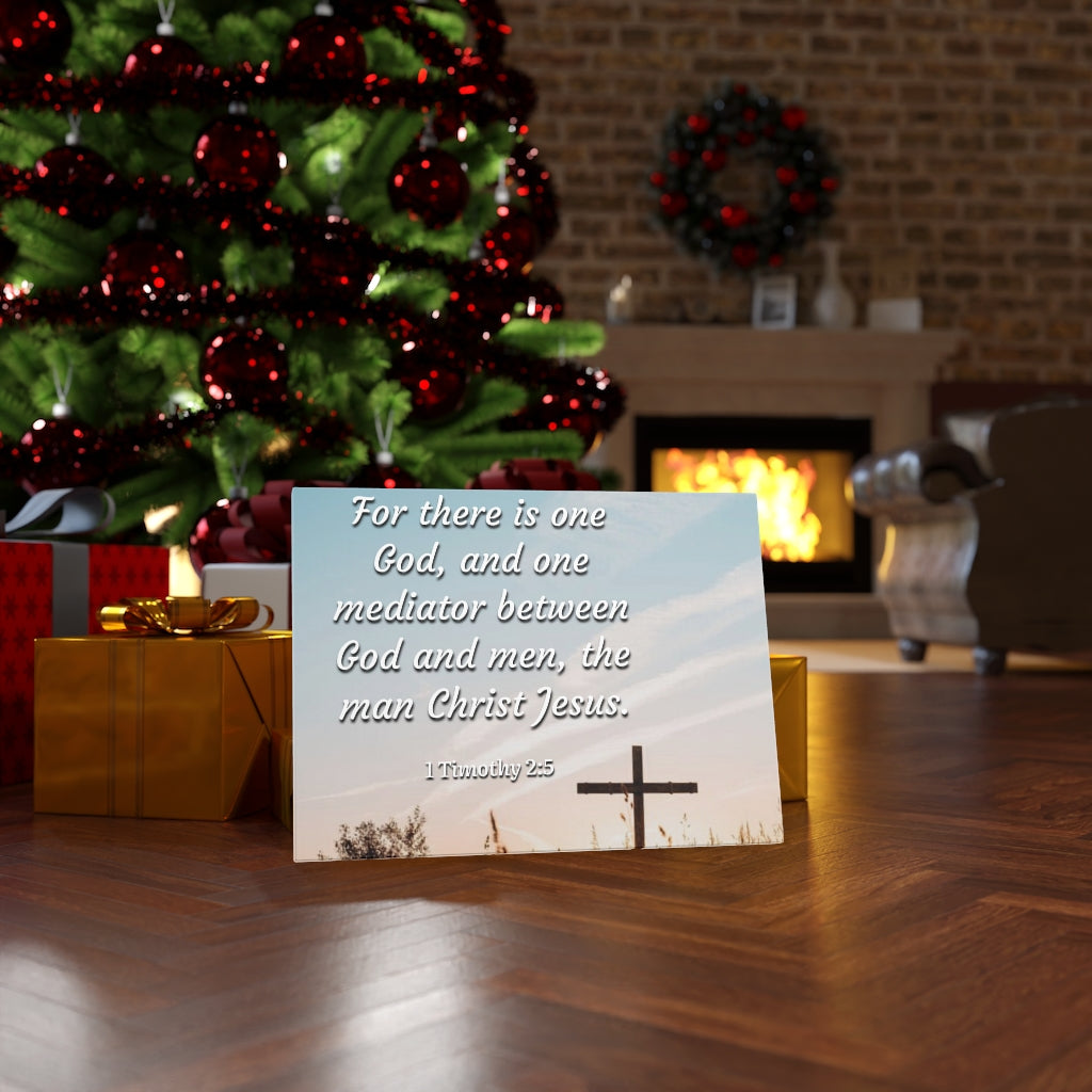 Scripture Walls God And Men 1 Timothy 2:5 Bible Verse Canvas Christian Wall Art Ready to Hang Unframed-Express Your Love Gifts