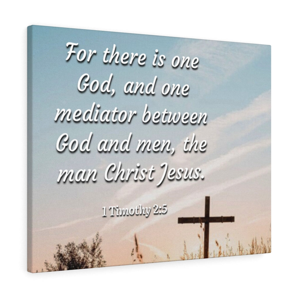 Scripture Walls God And Men 1 Timothy 2:5 Bible Verse Canvas Christian Wall Art Ready to Hang Unframed-Express Your Love Gifts