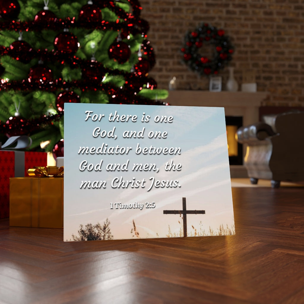 Scripture Walls God And Men 1 Timothy 2:5 Bible Verse Canvas Christian Wall Art Ready to Hang Unframed-Express Your Love Gifts