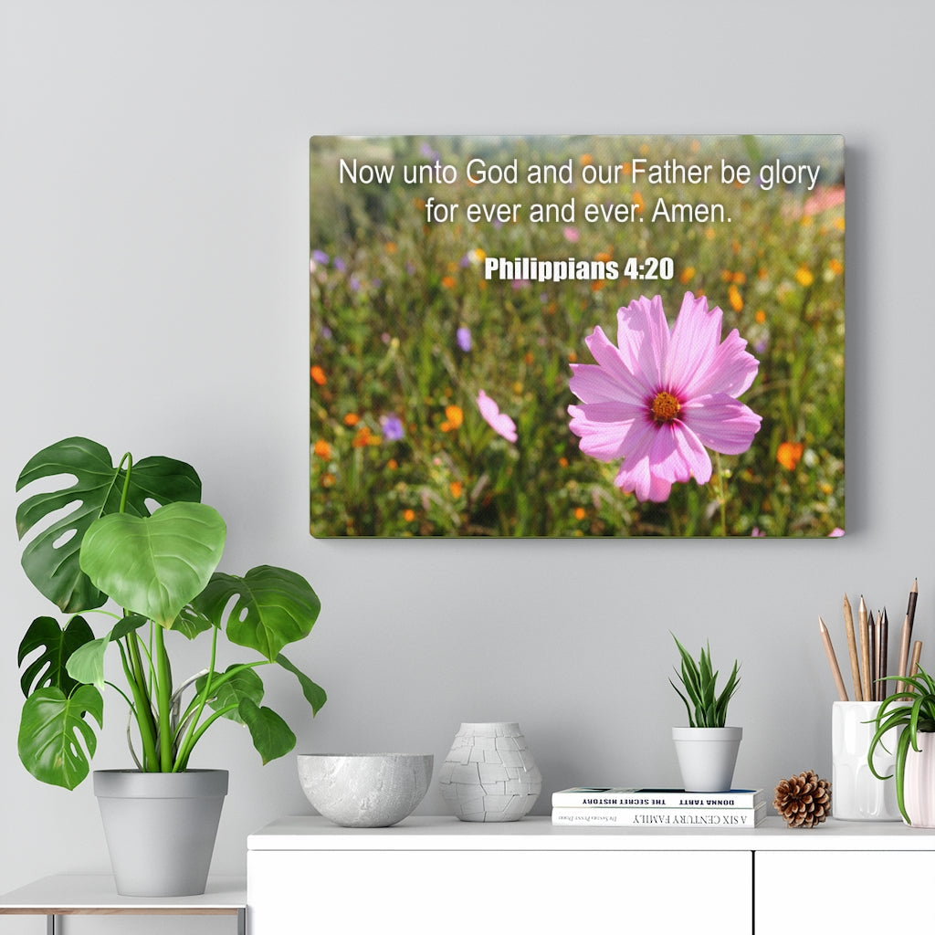 Scripture Walls God And Our Father Philippians 4:20 Bible Verse Canvas Christian Wall Art Ready to Hang Unframed-Express Your Love Gifts