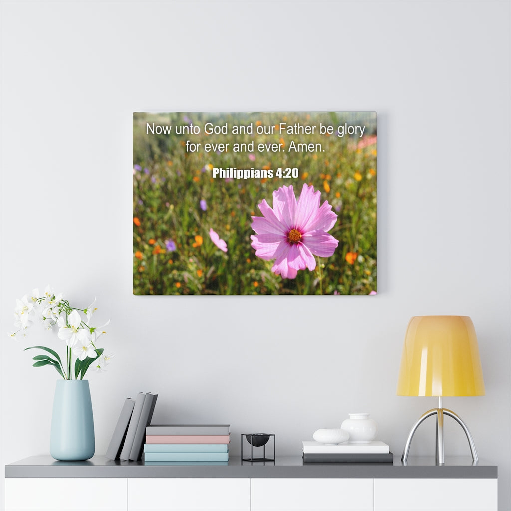 Scripture Walls God And Our Father Philippians 4:20 Bible Verse Canvas Christian Wall Art Ready to Hang Unframed-Express Your Love Gifts