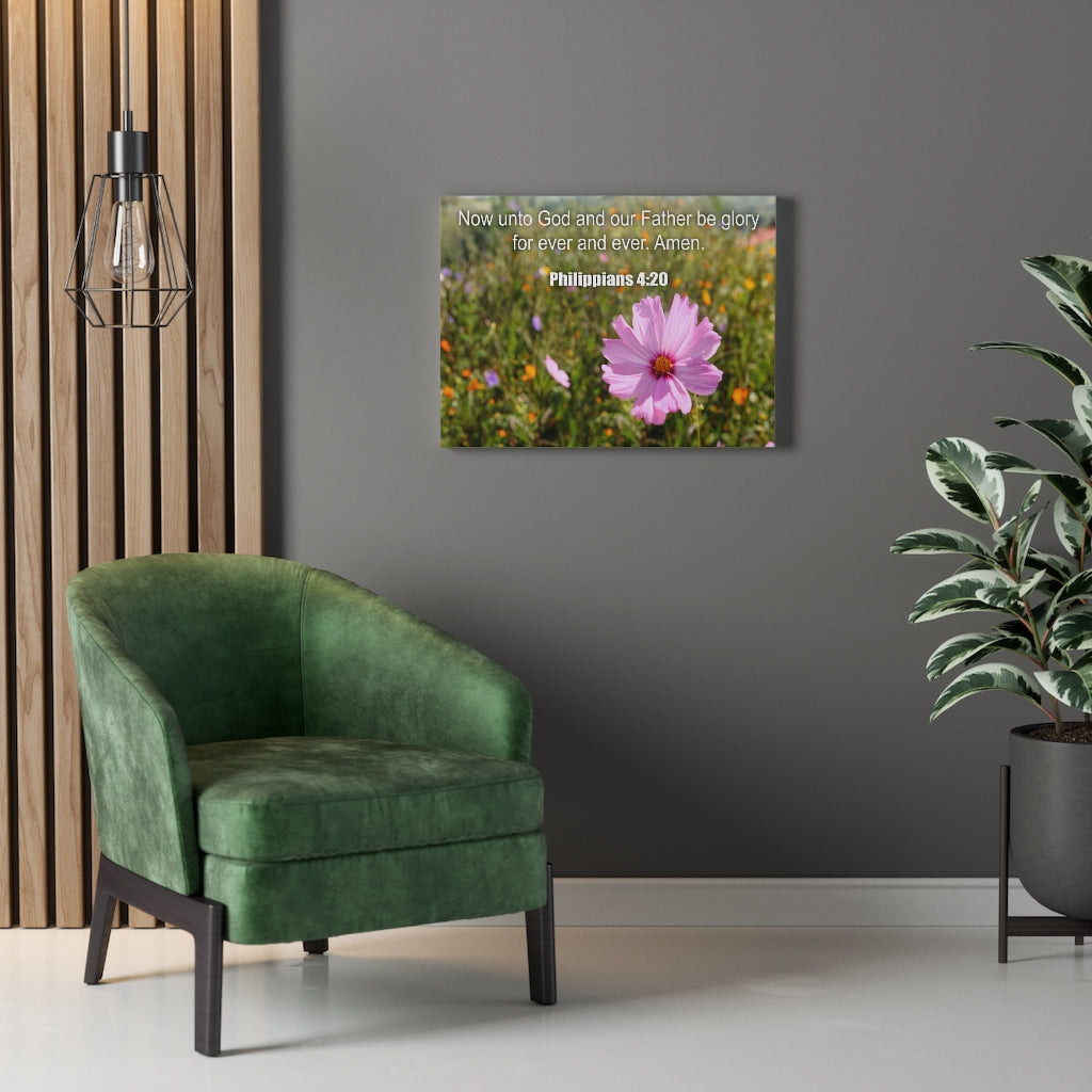 Scripture Walls God And Our Father Philippians 4:20 Bible Verse Canvas Christian Wall Art Ready to Hang Unframed-Express Your Love Gifts