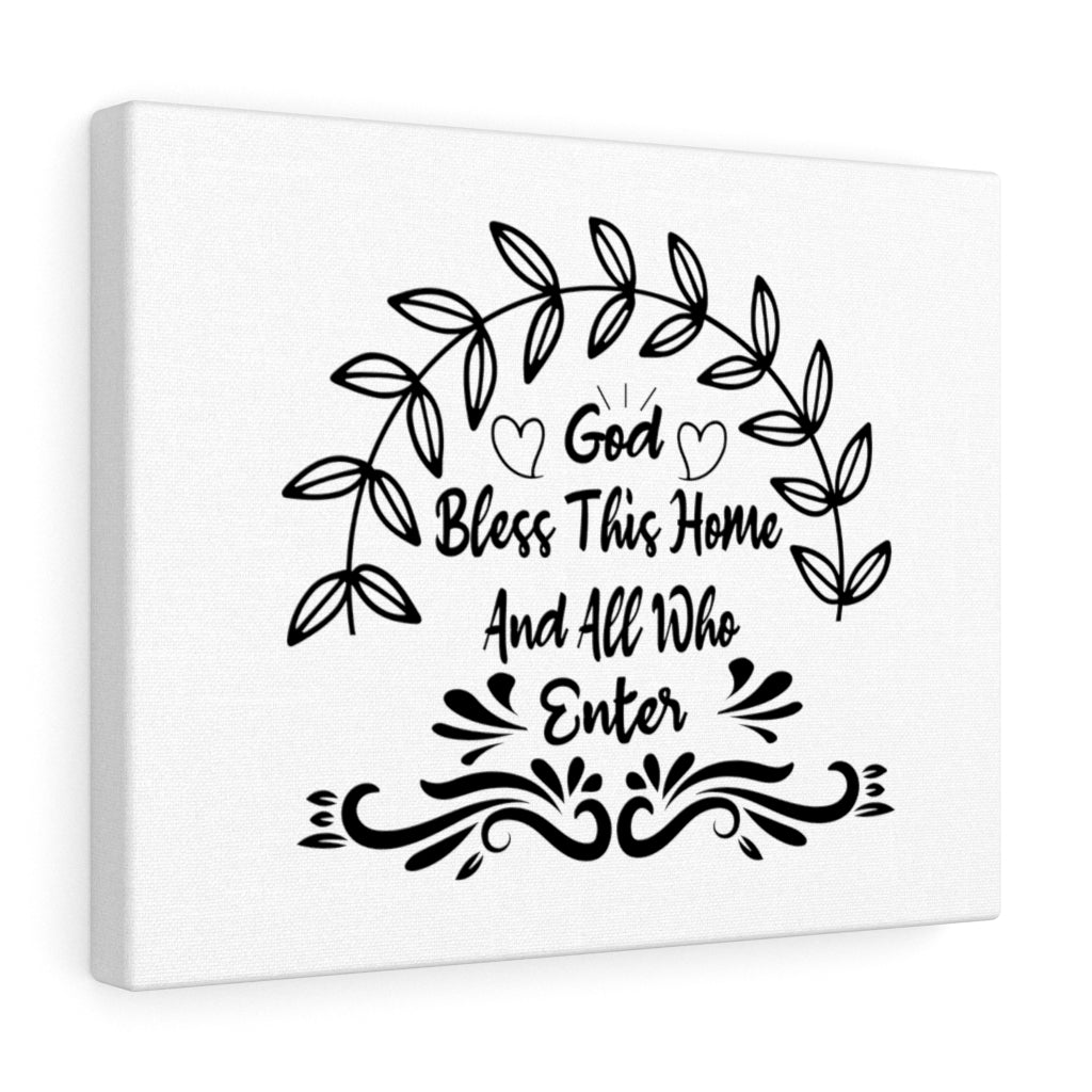Scripture Walls God Bless This Home Bible Verse Canvas Christian Wall Art Ready to Hang Unframed-Express Your Love Gifts
