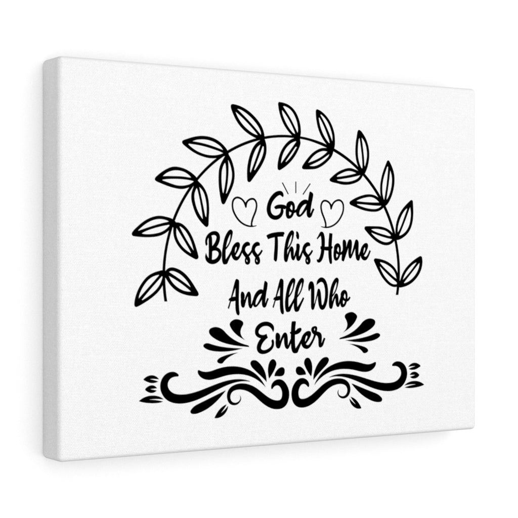 Scripture Walls God Bless This Home Bible Verse Canvas Christian Wall Art Ready to Hang Unframed-Express Your Love Gifts