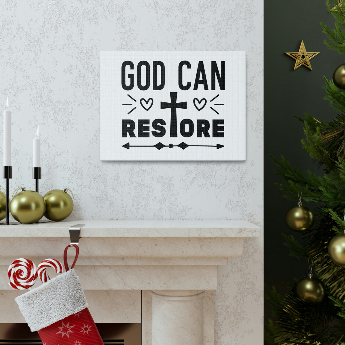 Scripture Walls God Can Restore 2 Corinthians 5:17 Christian Wall Art Bible Verse Print Ready to Hang Unframed-Express Your Love Gifts