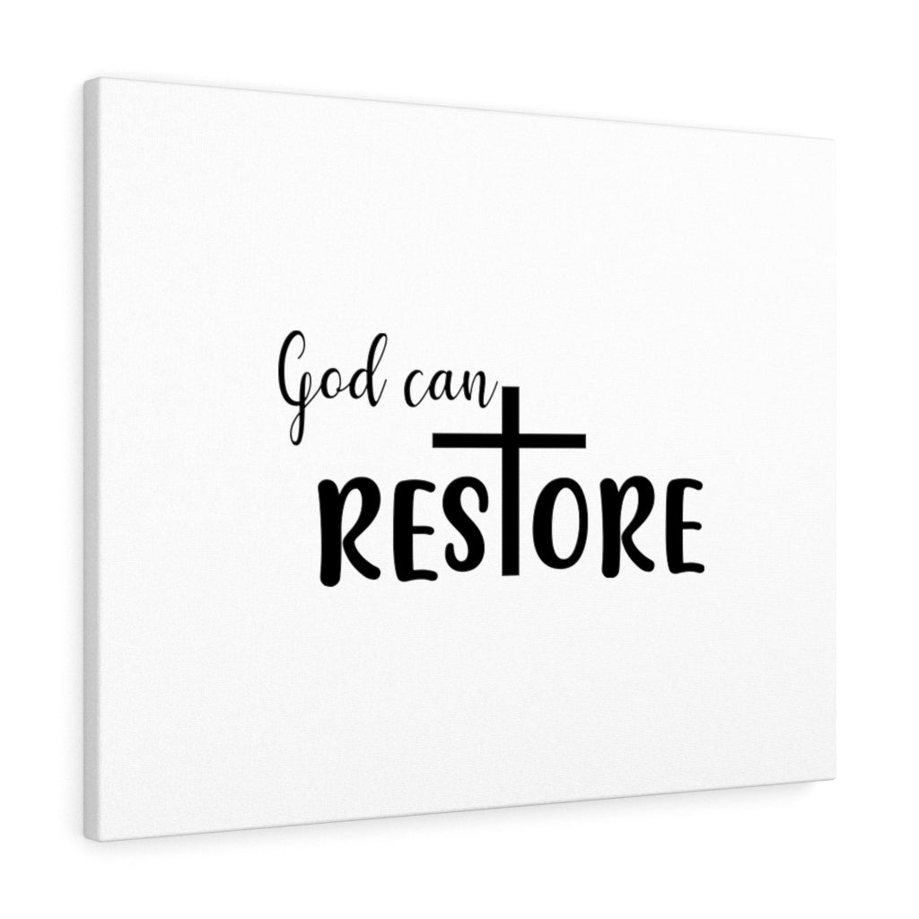 Scripture Walls God Can Restore Cross Bible Verse Canvas Christian Wall Art Ready to Hang Unframed-Express Your Love Gifts