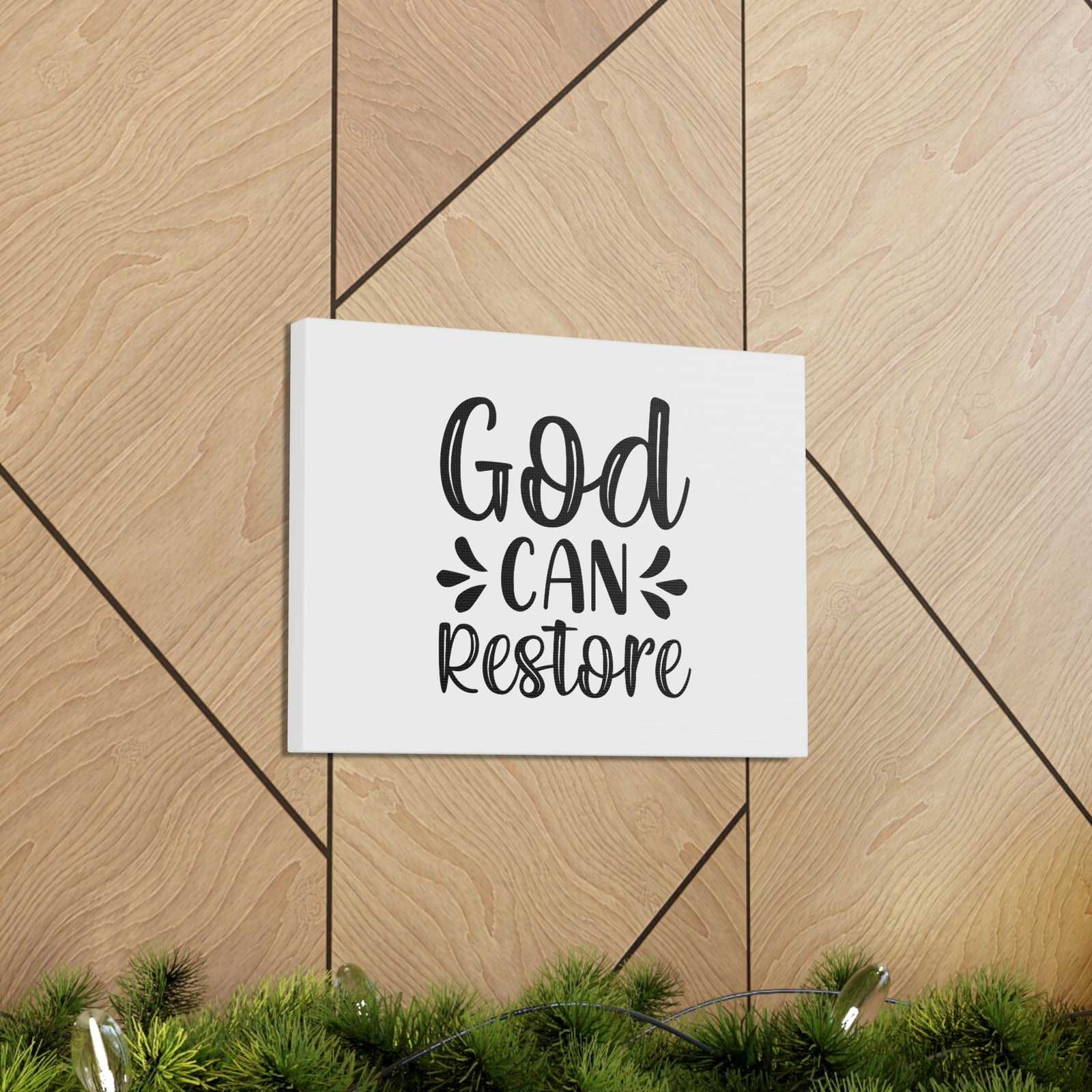 Scripture Walls God Can Restore Psalm 23:3 Christian Wall Art Bible Verse Print Ready to Hang Unframed-Express Your Love Gifts