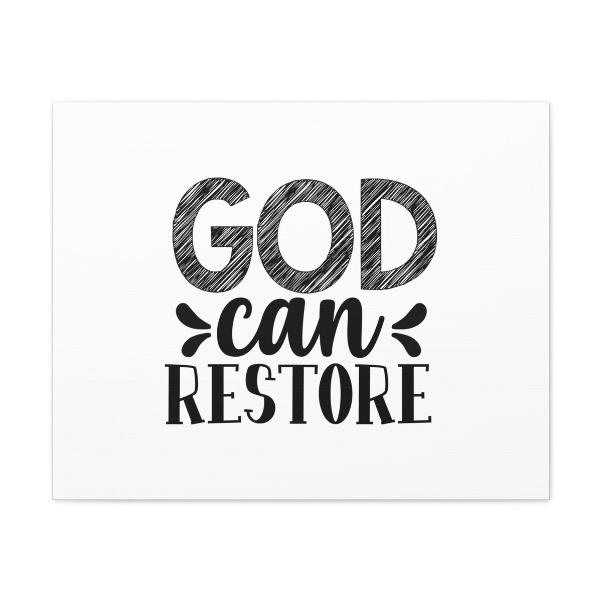 Scripture Walls God Can Restore Psalm 23:3 Plain Christian Wall Art Bible Verse Print Ready to Hang Unframed-Express Your Love Gifts