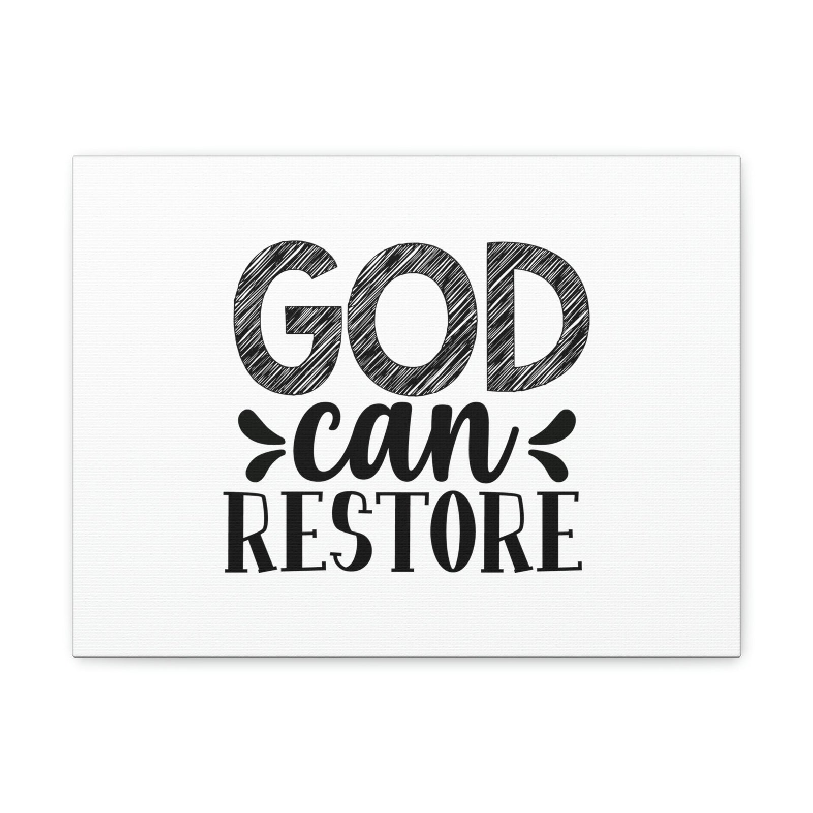 Scripture Walls God Can Restore Psalm 23:3 Plain Christian Wall Art Bible Verse Print Ready to Hang Unframed-Express Your Love Gifts