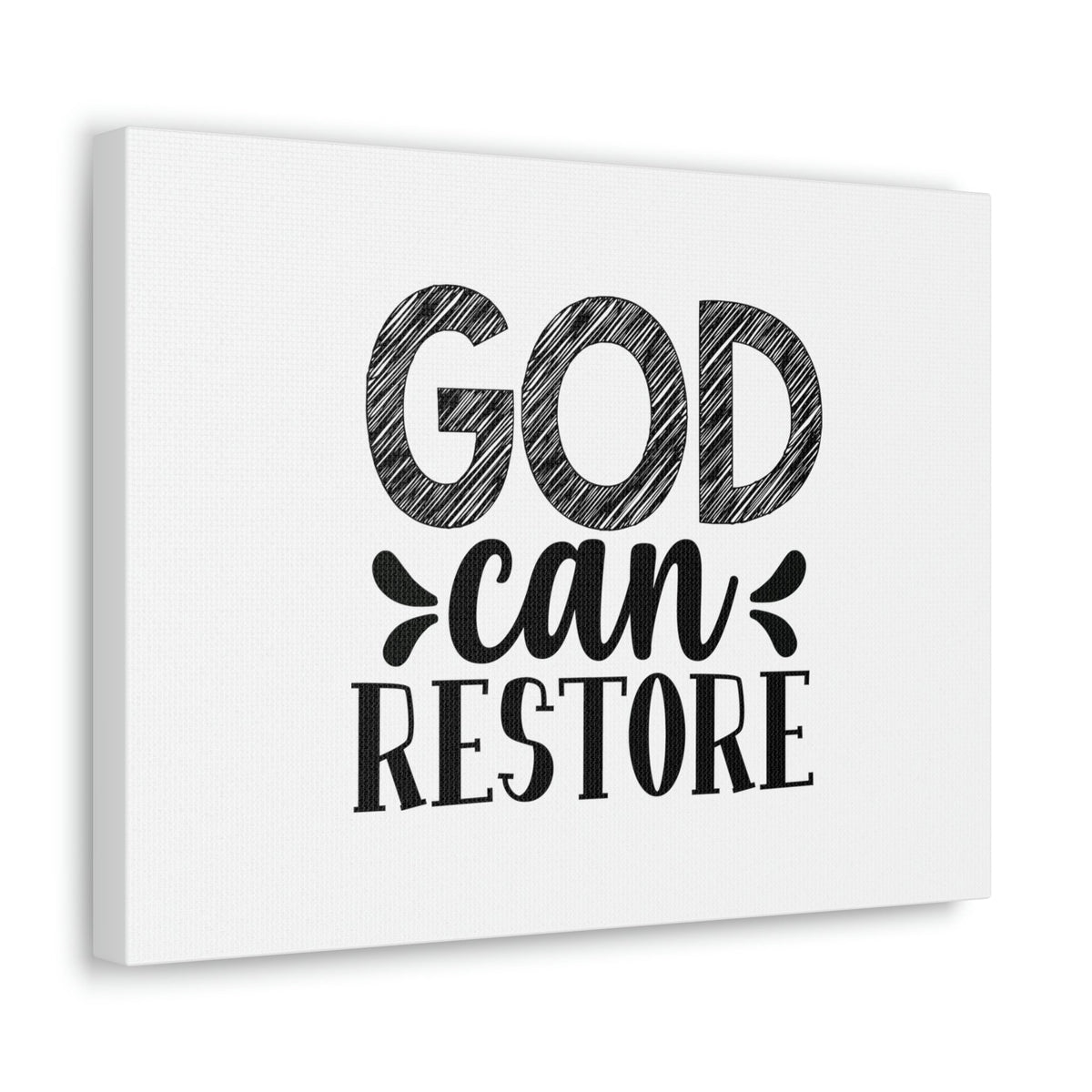 Scripture Walls God Can Restore Psalm 23:3 Plain Christian Wall Art Bible Verse Print Ready to Hang Unframed-Express Your Love Gifts