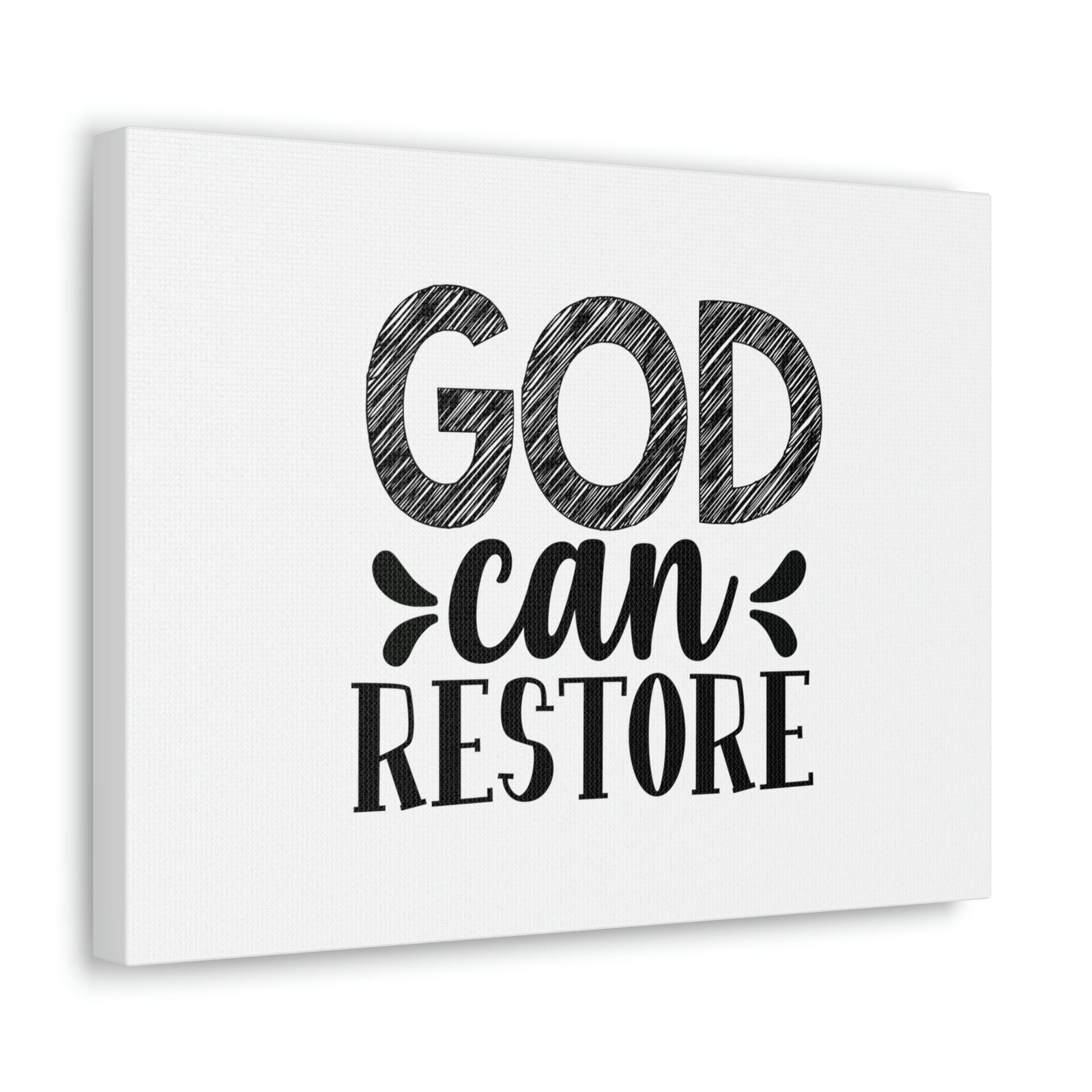Scripture Walls God Can Restore Psalm 23:3 Plain Christian Wall Art Bible Verse Print Ready to Hang Unframed-Express Your Love Gifts