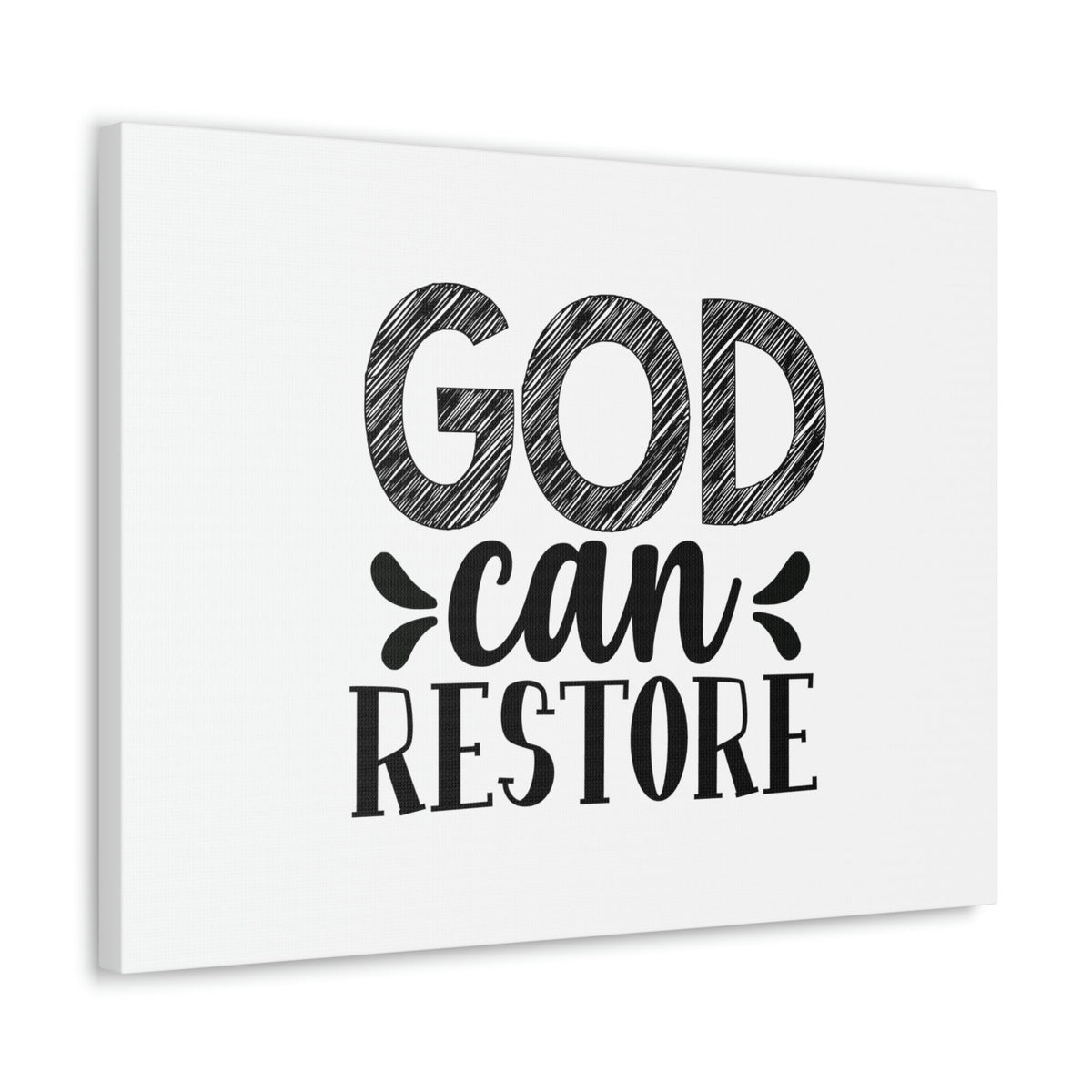Scripture Walls God Can Restore Psalm 23:3 Plain Christian Wall Art Bible Verse Print Ready to Hang Unframed-Express Your Love Gifts