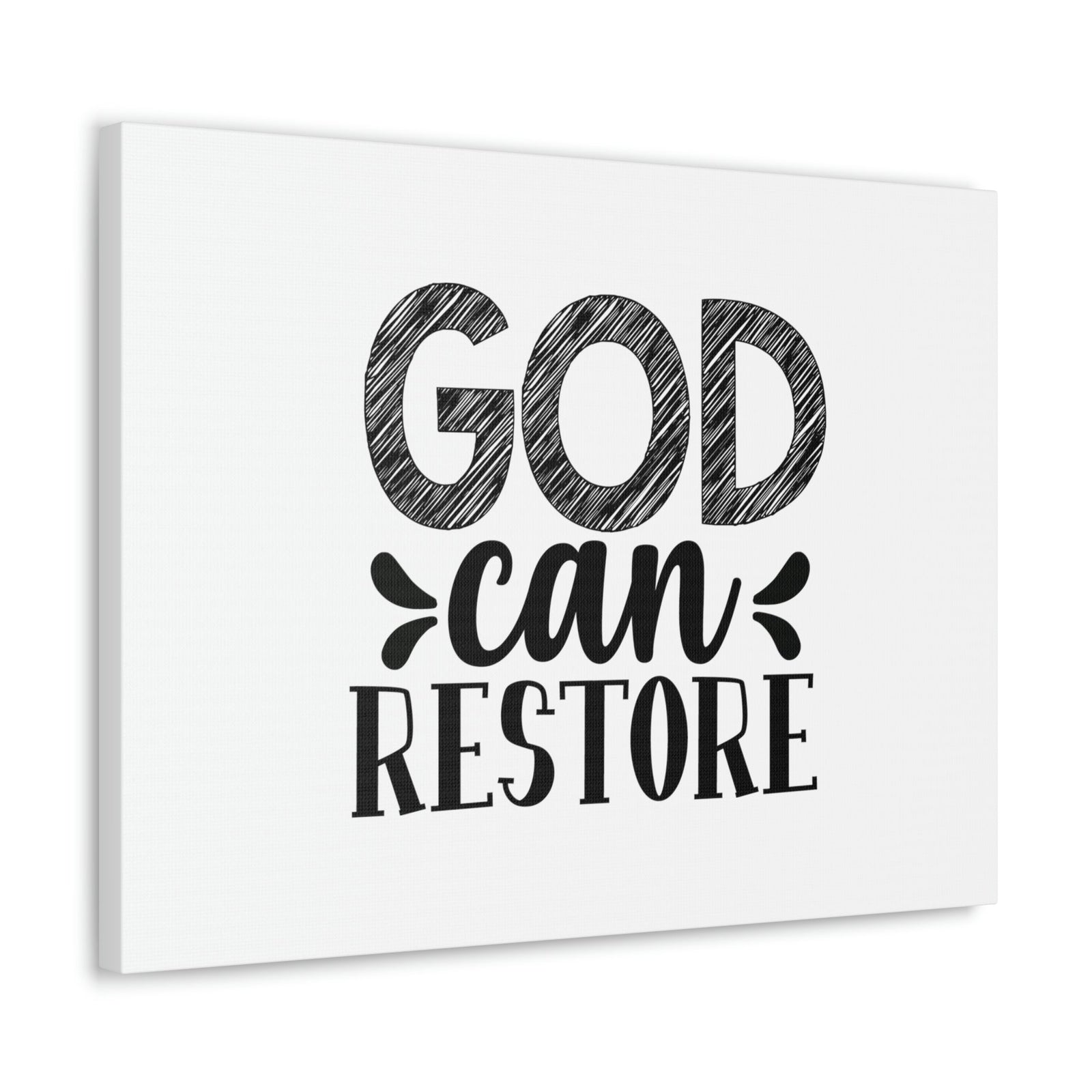 Scripture Walls God Can Restore Psalm 23:3 Plain Christian Wall Art Bible Verse Print Ready to Hang Unframed-Express Your Love Gifts