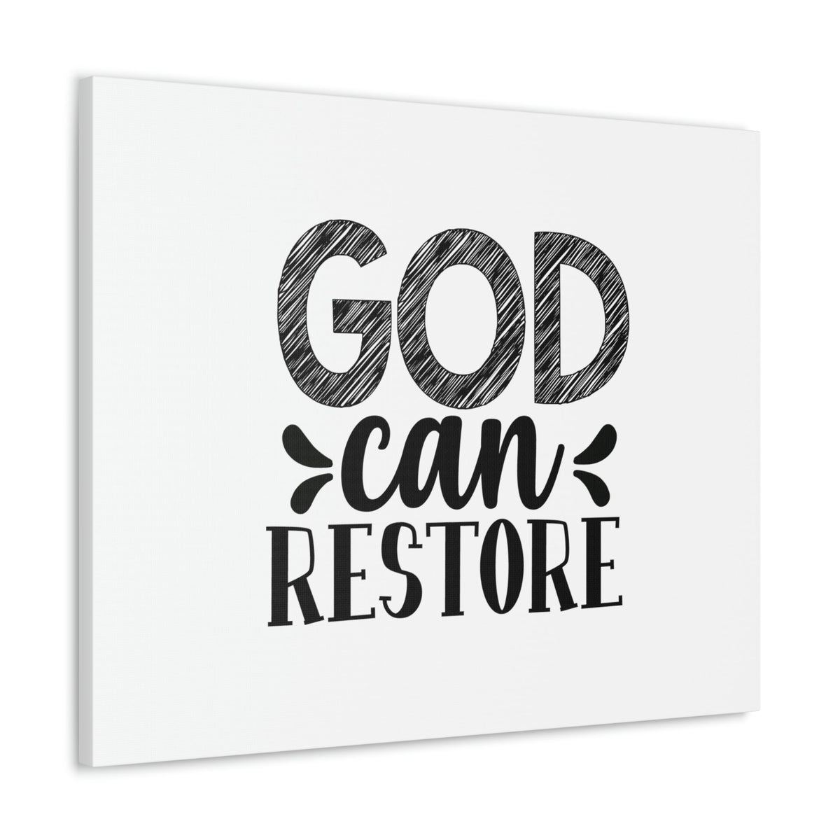 Scripture Walls God Can Restore Psalm 23:3 Plain Christian Wall Art Bible Verse Print Ready to Hang Unframed-Express Your Love Gifts