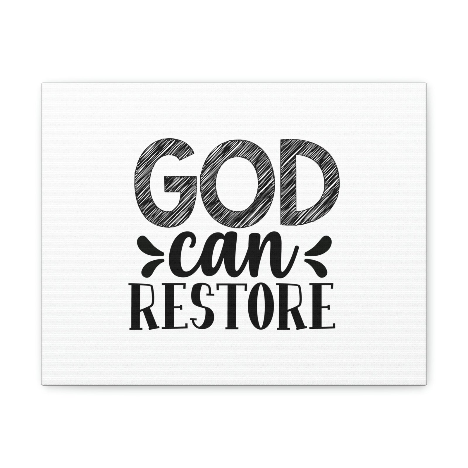 Scripture Walls God Can Restore Psalm 23:3 Plain Christian Wall Art Bible Verse Print Ready to Hang Unframed-Express Your Love Gifts