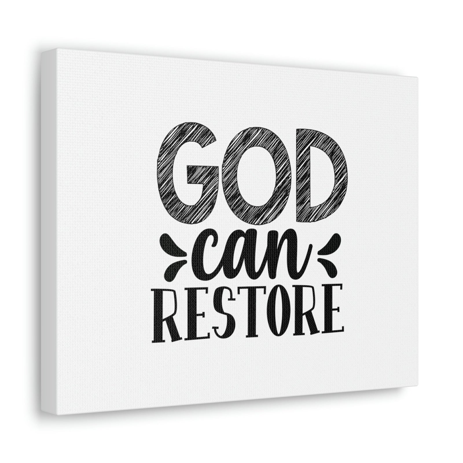 Scripture Walls God Can Restore Psalm 23:3 Plain Christian Wall Art Bible Verse Print Ready to Hang Unframed-Express Your Love Gifts